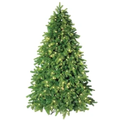 New DecoWoerner Künstlicher Weihnachtsbaum Nordmanntanne Mit LED 180 Cm grün