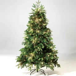 Sale DecoWoerner Künstlicher Weihnachtsbaum Edeltanne Mit LED 150 Cm grün
