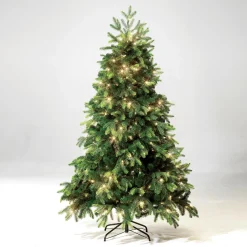 Sale DecoWoerner Künstlicher Weihnachtsbaum Edeltanne Mit LED 210 Cm grün
