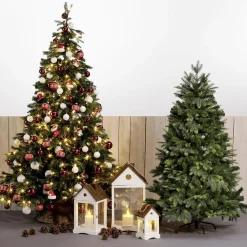 Sale DecoWoerner Künstlicher Weihnachtsbaum Edeltanne Mit LED 210 Cm grün