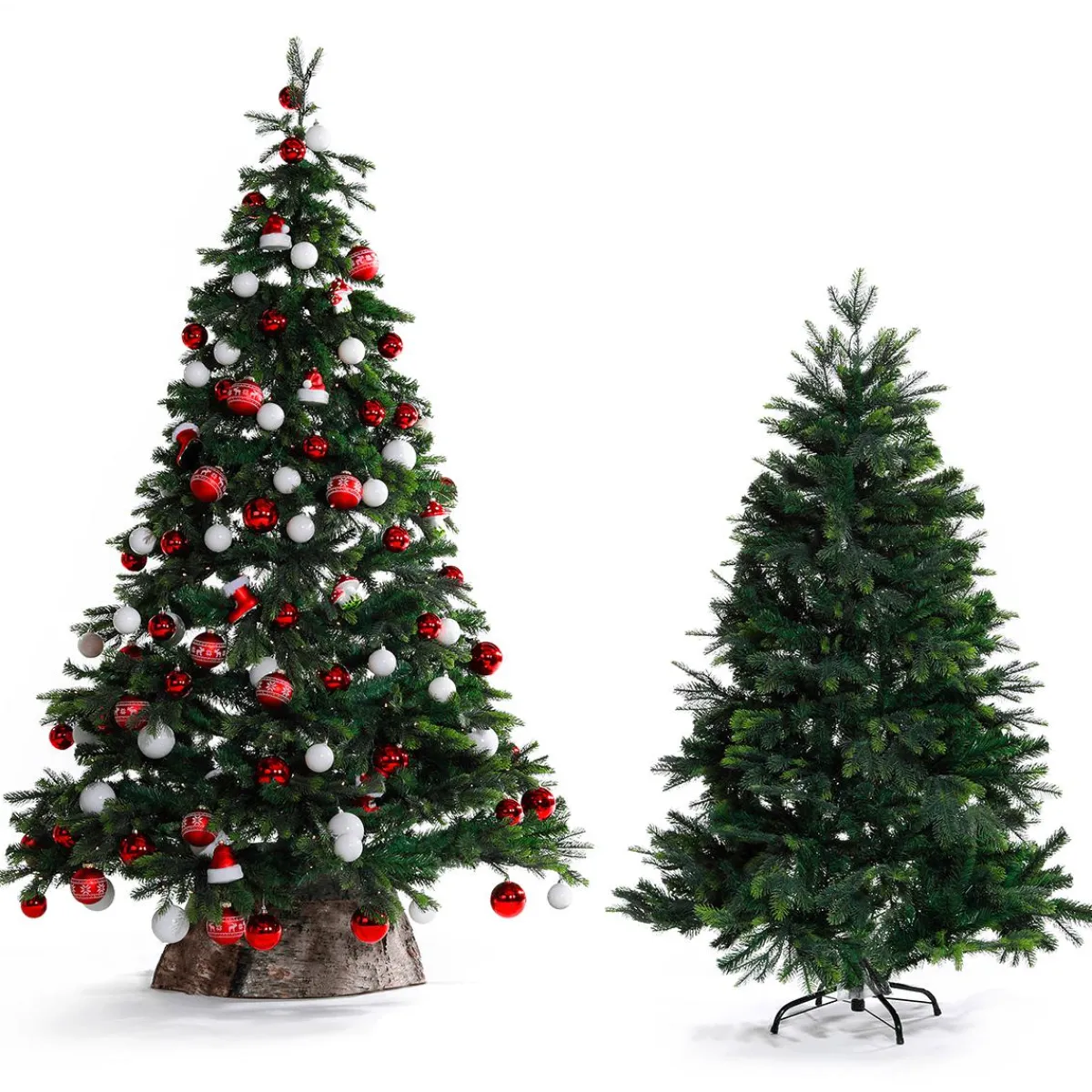 Sale DecoWoerner Künstlicher Weihnachtsbaum Edeltanne Mit LED 210 Cm grün
