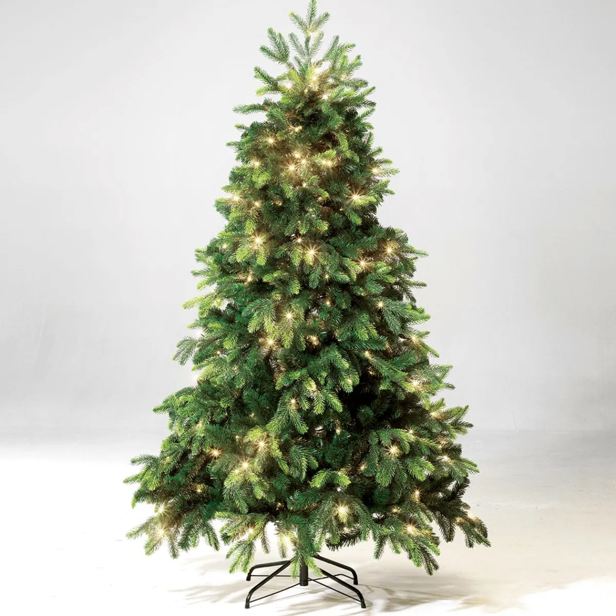 Discount DecoWoerner Künstlicher Weihnachtsbaum Edeltanne Mit LED 240 Cm grün