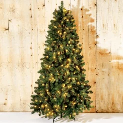 Outlet DecoWoerner Künstlicher Weihnachtsbaum Weißtanne Mit LED 180 Cm grün