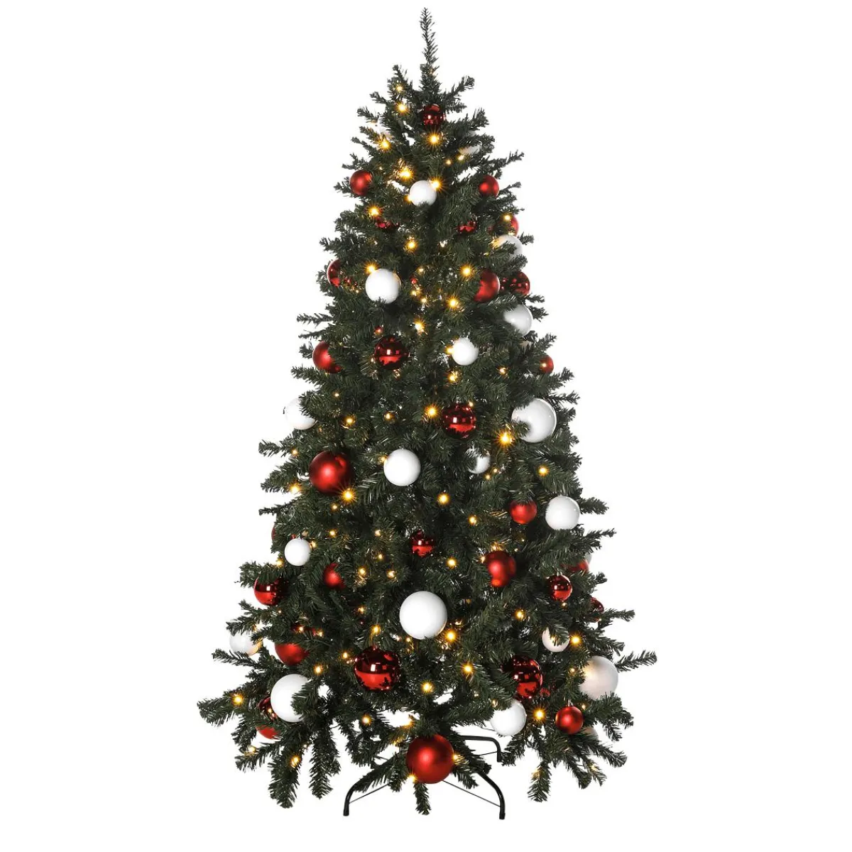 Outlet DecoWoerner Künstlicher Weihnachtsbaum Weißtanne Mit LED 180 Cm grün