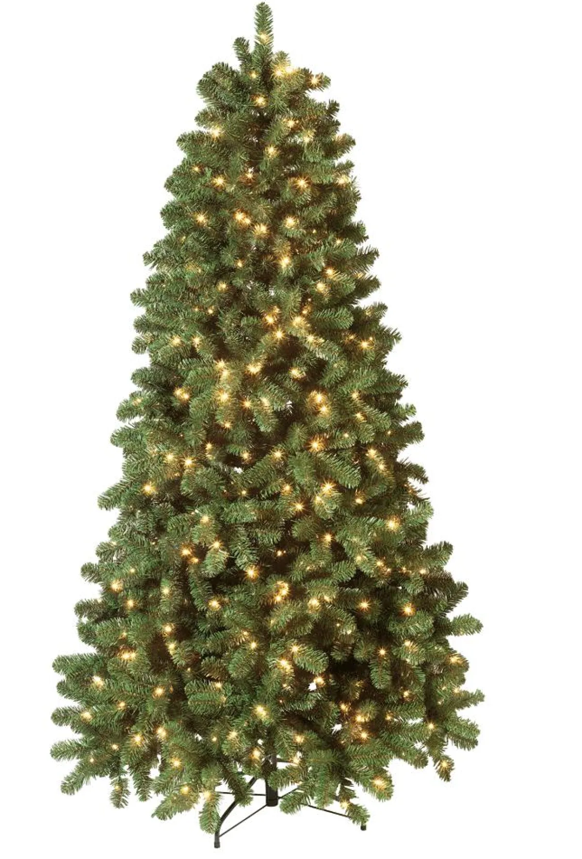 New DecoWoerner Künstlicher Weihnachtsbaum Weißtanne Mit LED 240 Cm grün