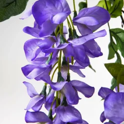 Discount DecoWoerner Künstlicher Zweig Wisteria Laburnum, 140 Cm, Lila blau