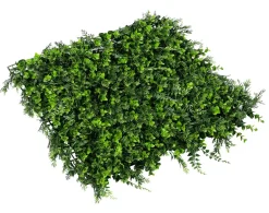 Best DecoWoerner Künstliches Premium Farn-Eukalyptus-Paneel, 50 X 50 Cm grün