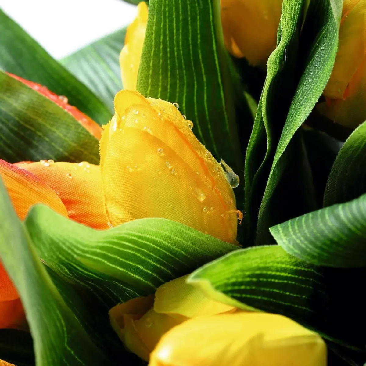 Best DecoWoerner Künstliches Tulpen-Bouquet mehrfarbig