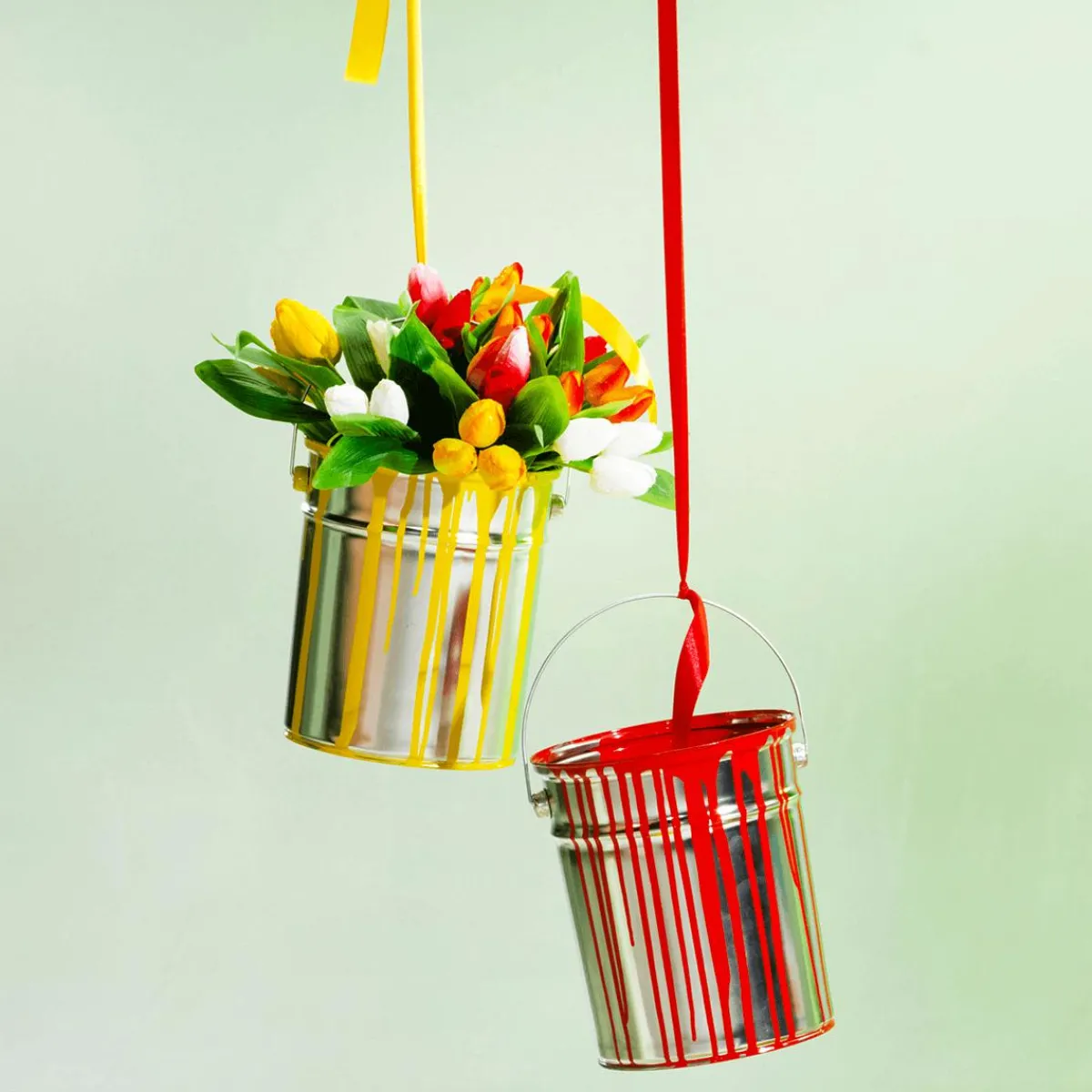 Best DecoWoerner Künstliches Tulpen-Bouquet mehrfarbig