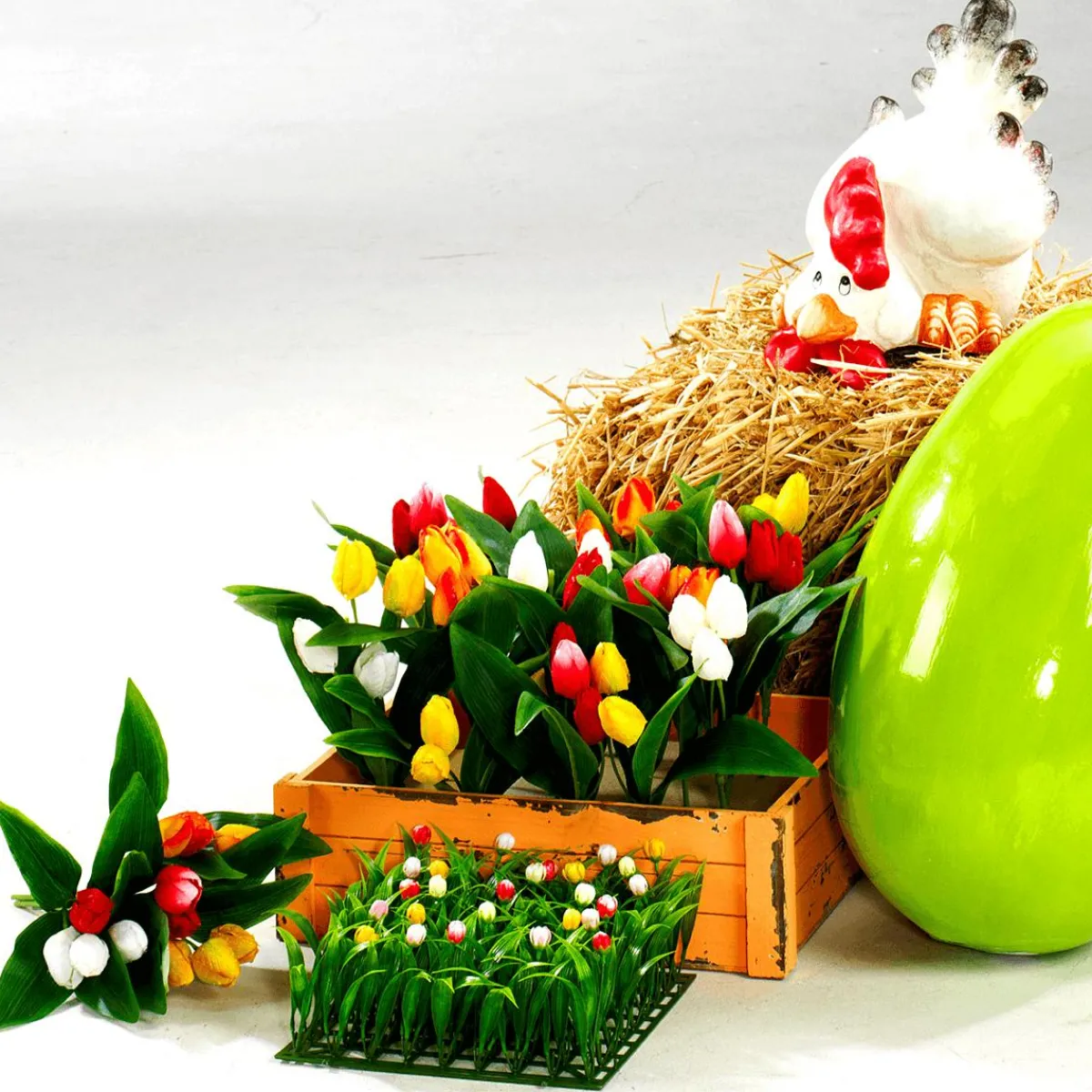 Best DecoWoerner Künstliches Tulpen-Bouquet mehrfarbig