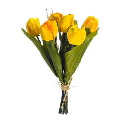 DecoWoerner Künstliches Tulpen-Bouquet , 30 Cm gelb