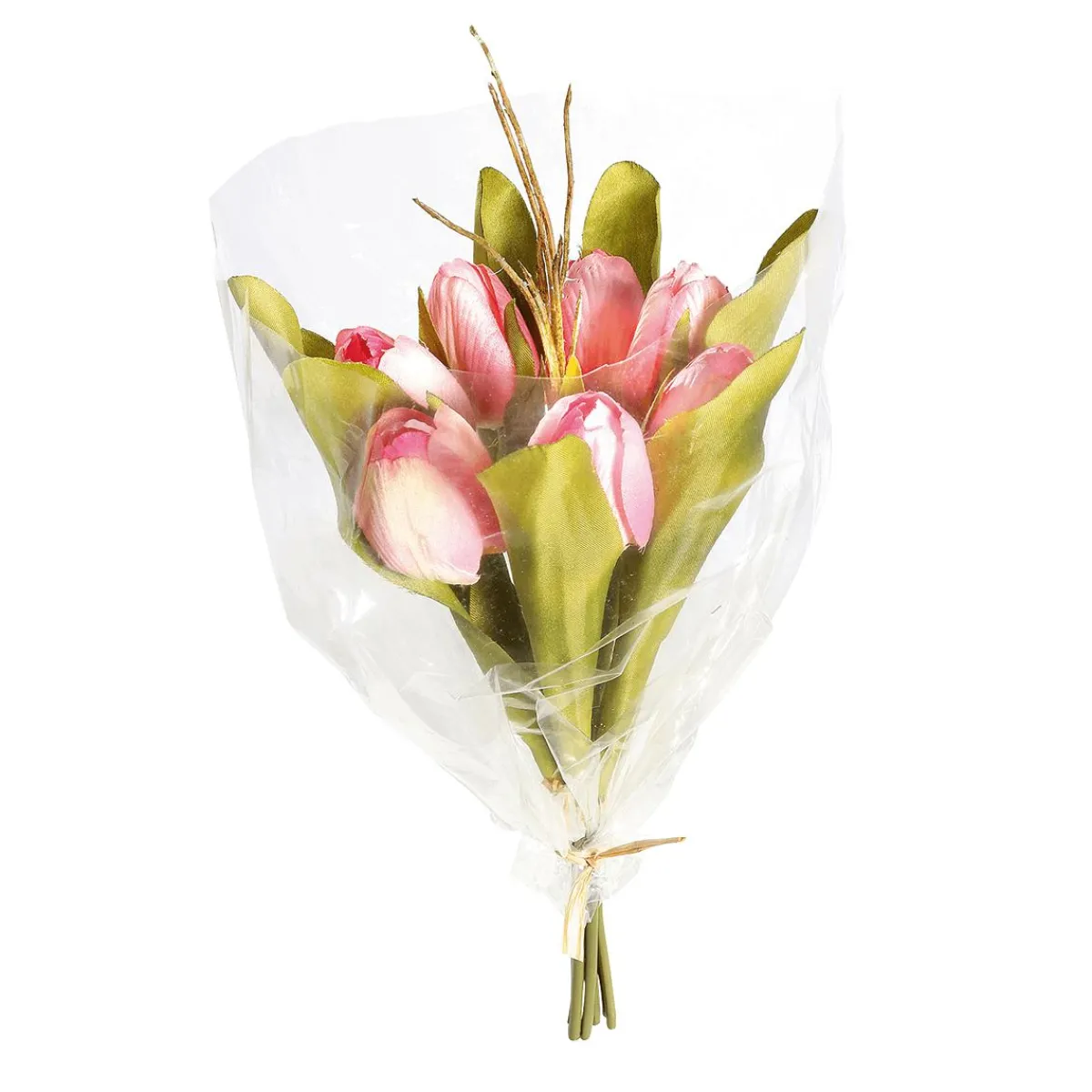 New DecoWoerner Künstliches Tulpen-Bouquet , 30 Cm rosa