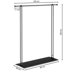 Outlet DecoWoerner Konfektionsständer LOFT, 130 X 150 Cm Hoch schwarz