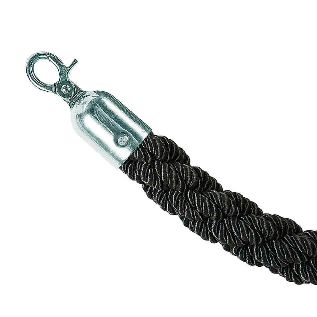 Outlet DecoWoerner Kordel Für Absperrpfosten, 150 Cm Lang, Silber/ schwarz