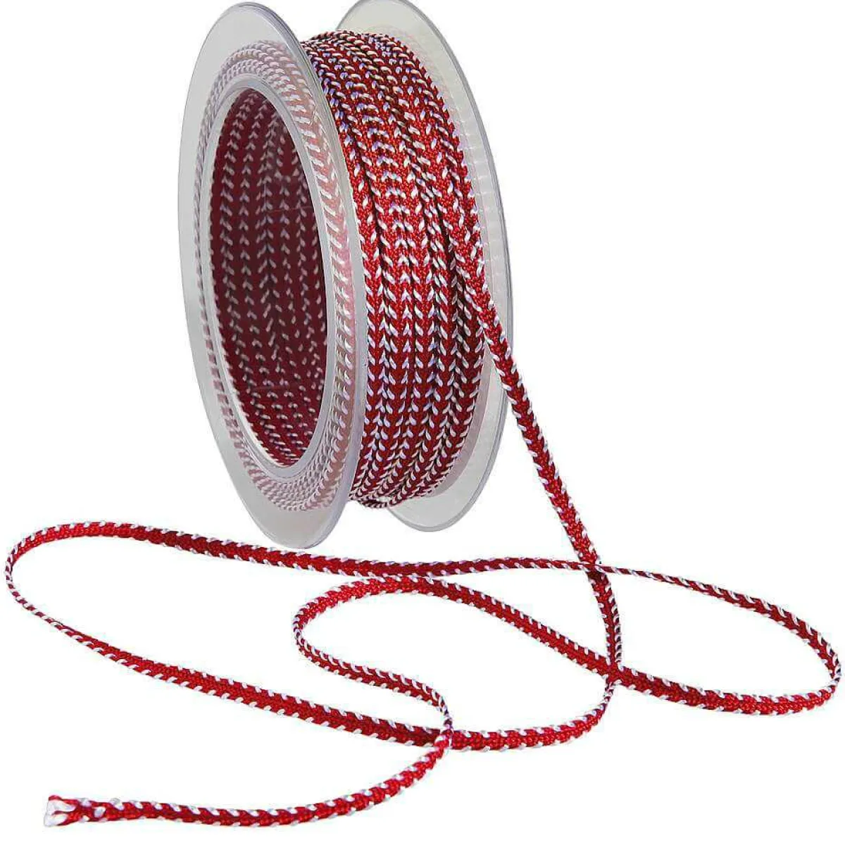 Online DecoWoerner Kordel Geschenkband /weiß 4 Mm 15 M rot