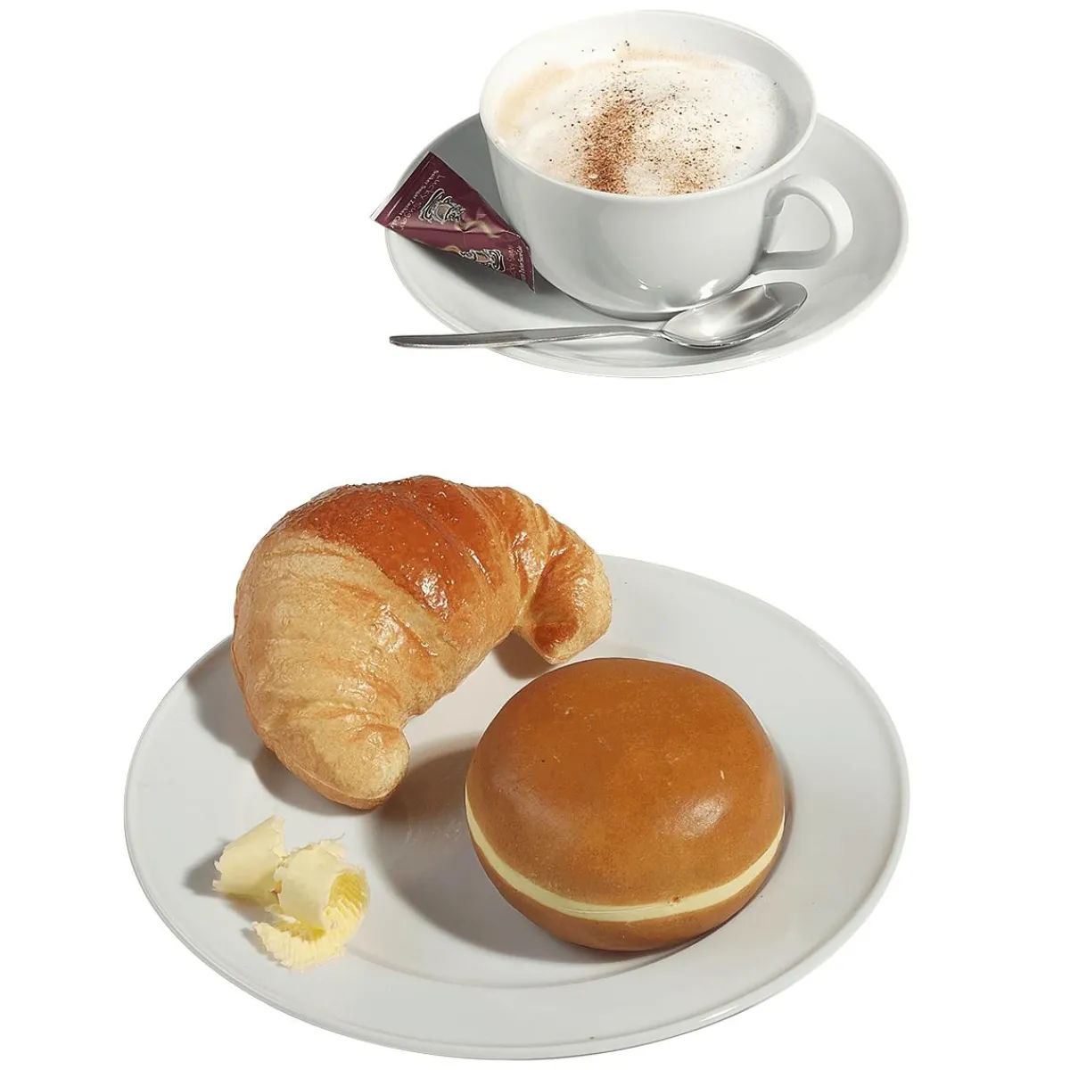 New DecoWoerner Krapfen Lebensmittel-Attrappe, Pack á 3 Stück braun