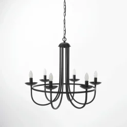 Outlet DecoWoerner Kronleuchter Metall Natur, Mit Birnen Ø60cmx60cmH, mehrfarbig