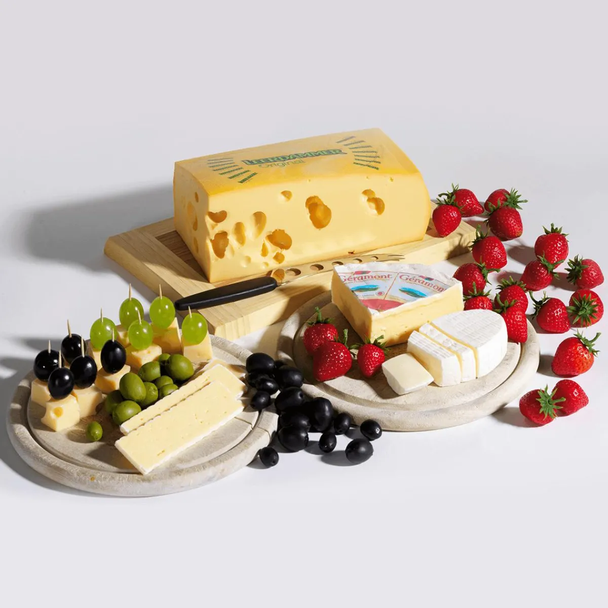 Best DecoWoerner Käse Trauben Spieß Lebensmittel-Attrappe grün