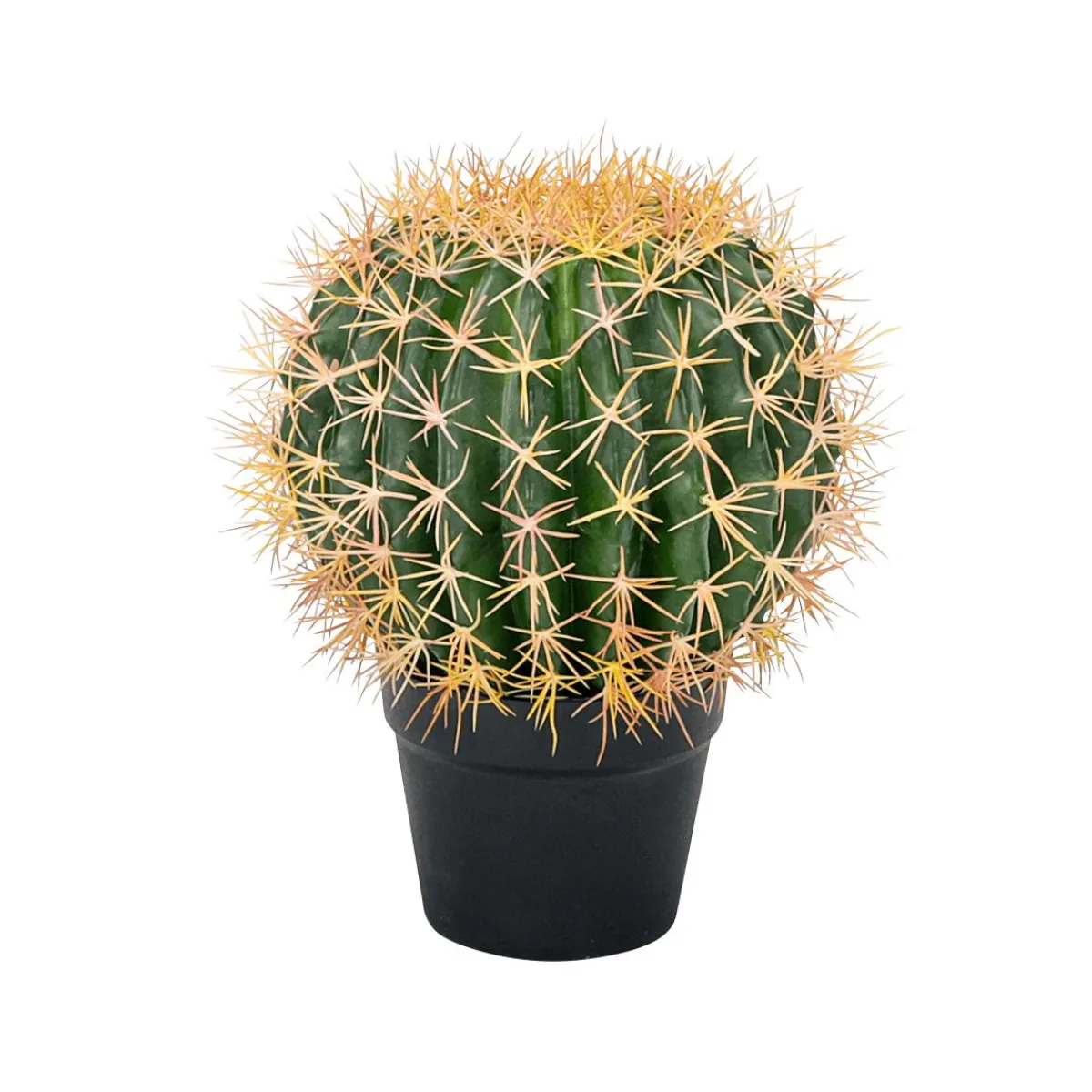 Outlet DecoWoerner Kugel-Kaktus-Kunstpflanze Im Topf, 33 Cm grün