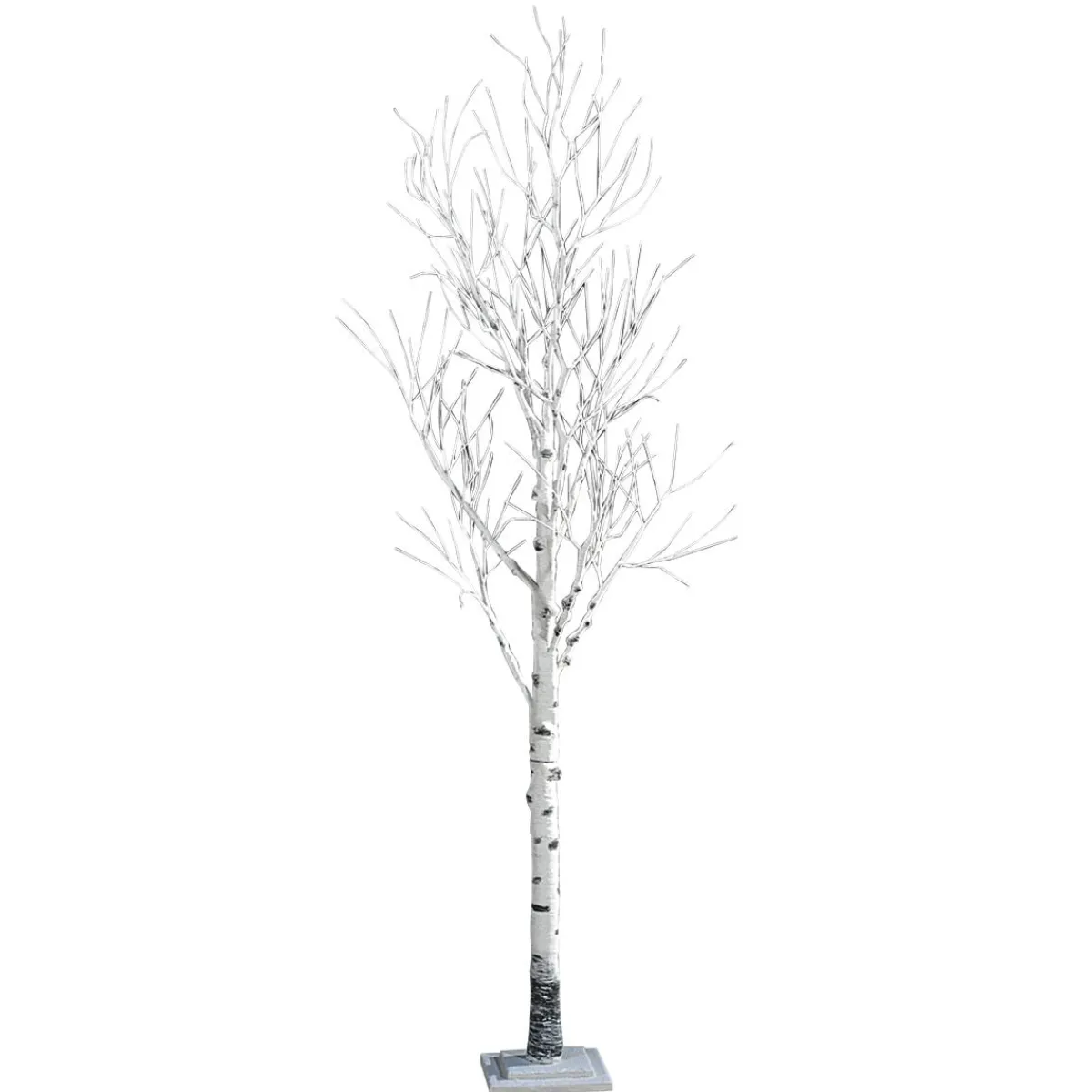 Best DecoWoerner Kunstbaum Birke Ohne Blätter, 200 Cm weiß