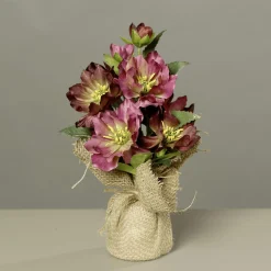 DecoWoerner Kunstblume Christrose, 25 Cm rot