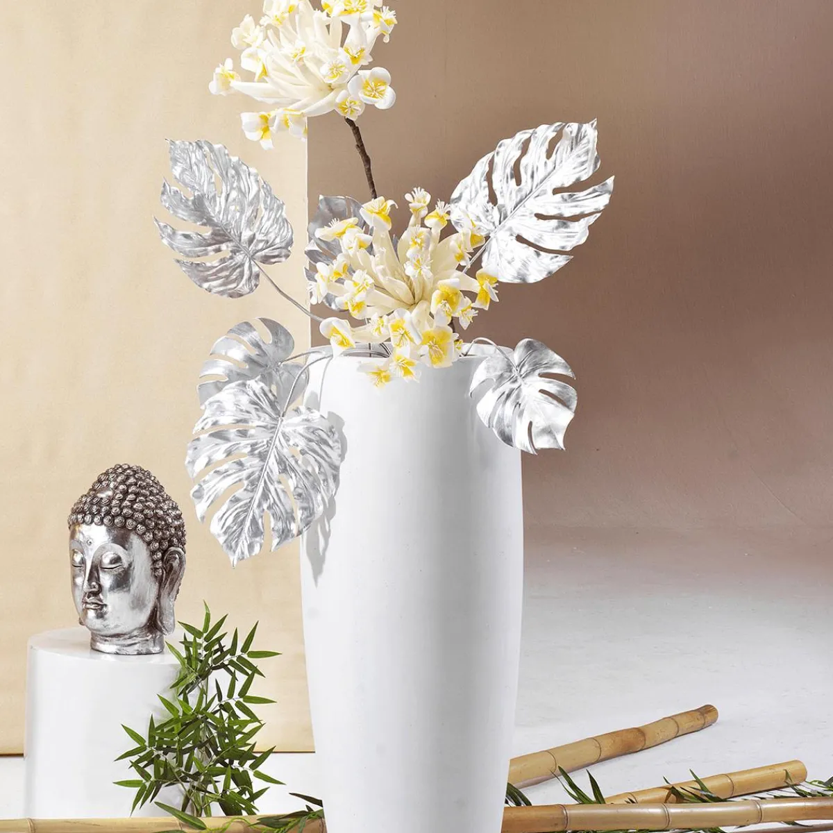 Sale DecoWoerner Kunstblume Frangipani 85 Cm weiß