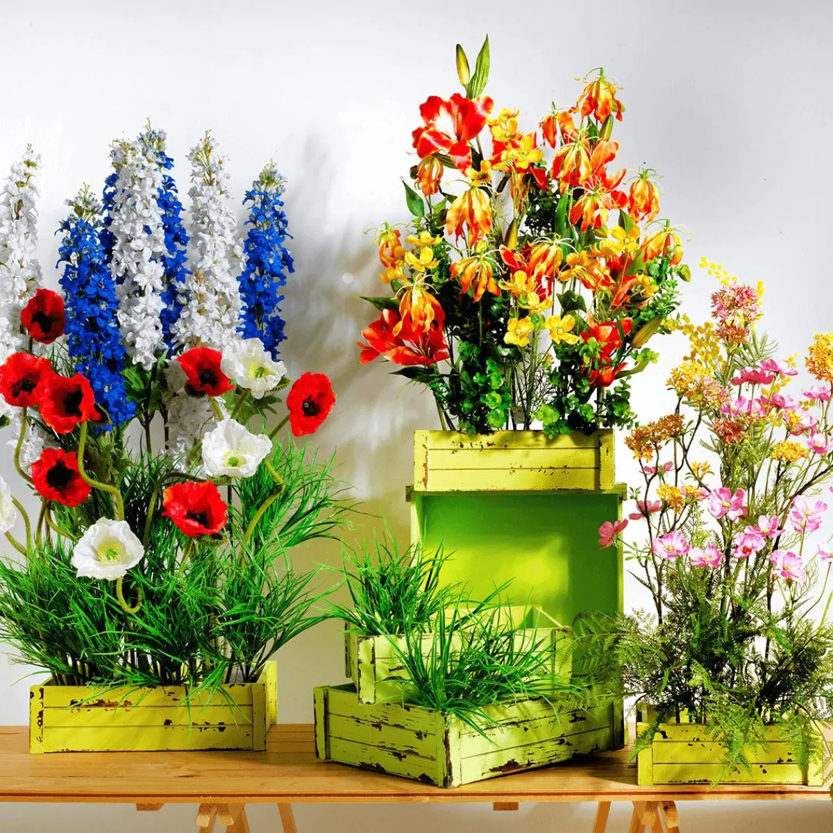 Clearance DecoWoerner Kunstblume Mimose 84 Cm gelb