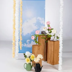 Outlet DecoWoerner Kunstblume Ranunkel , 105 Cm rosa
