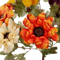 New DecoWoerner Kunstblumenstrauß Zinnien, 37 Cm mehrfarbig