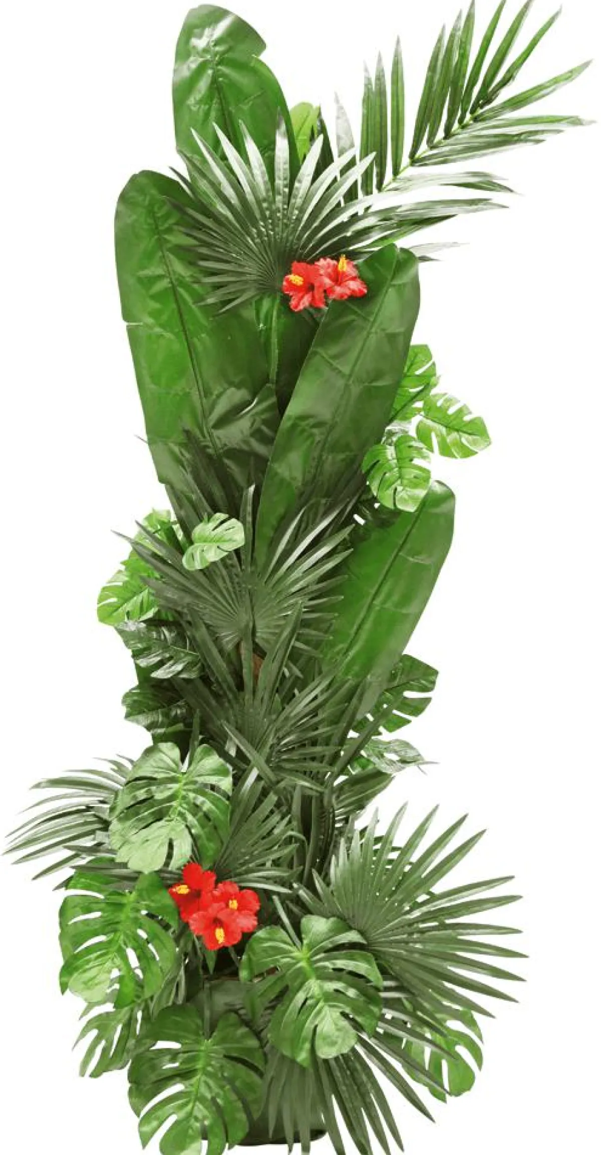 Clearance DecoWoerner Kunstpalmen-Fächer-Blatt 2 Stück, 66cm grün