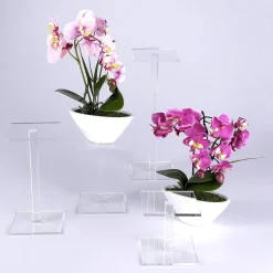 DecoWoerner Kunstpflanze Orchidee Im Topf Pink , 28 Cm rosa