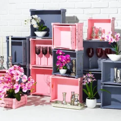 Outlet DecoWoerner Kunstpflanze Orchidee Im Topf , 28 Cm rosa