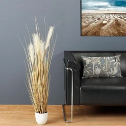 Online DecoWoerner Kunstpflanze Schilfgras Im Topf, 110 Cm Beige