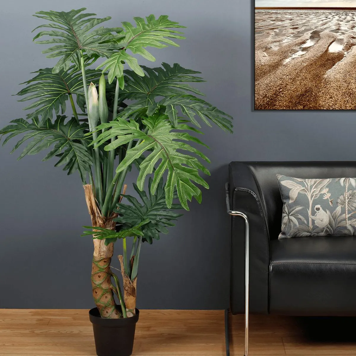 Sale DecoWoerner Kunstpflanze Splitphilo Im Topf 130 Cm grün