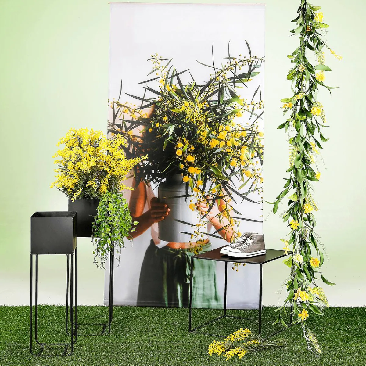 Clearance DecoWoerner Kunstpflanzenhänger Herzblatt, 68 Cm grün
