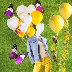 Best DecoWoerner Kunststoff-Ballon Gelb 28 Cm Ø