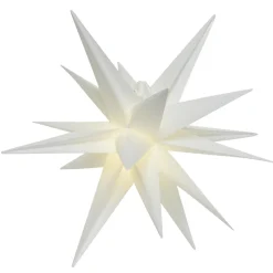 Clearance DecoWoerner Kunststoffsterne In 3D Optik weiß