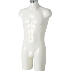 DecoWoerner Kunststoff-Torso Herr 88 Cm weiß