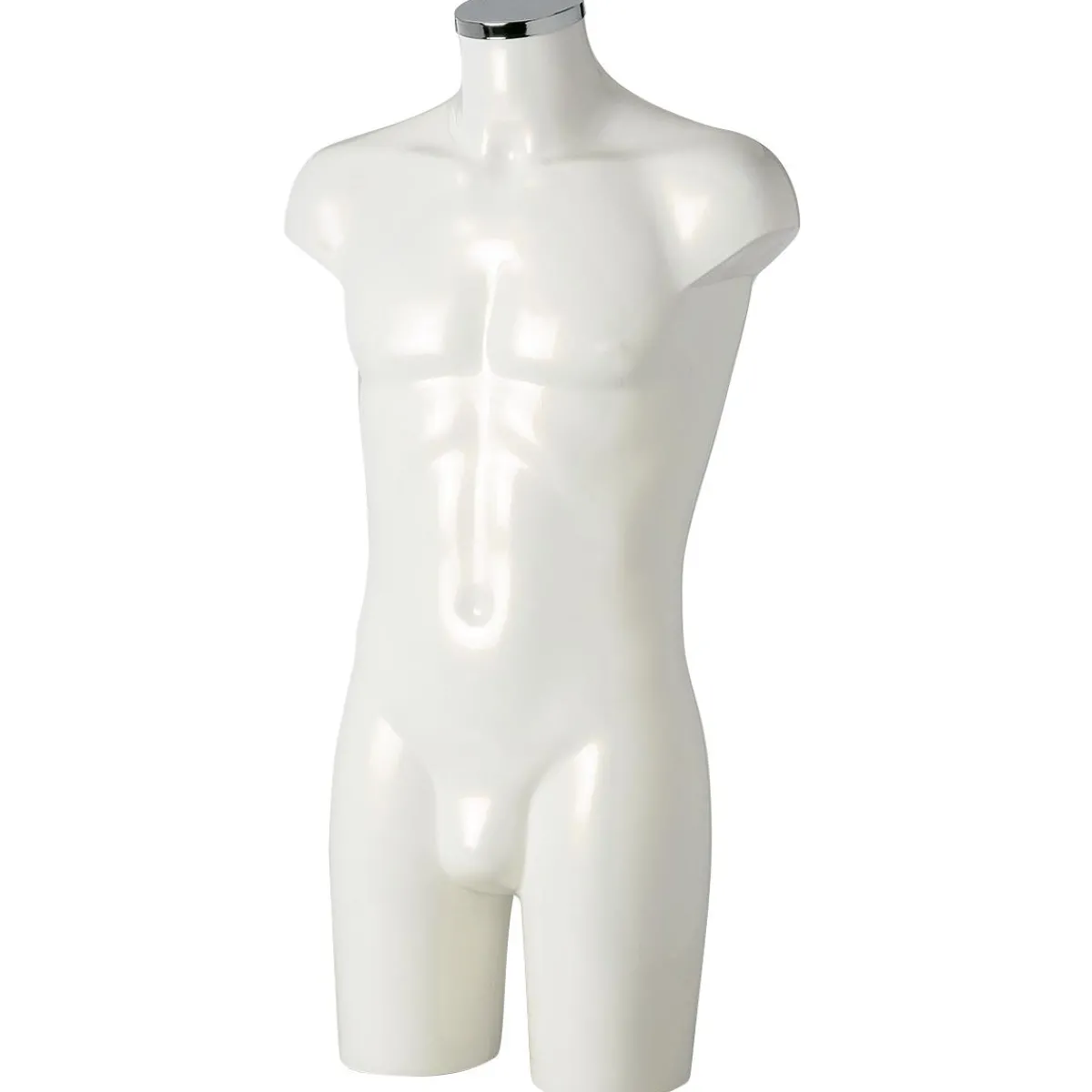 DecoWoerner Kunststoff-Torso Herr 88 Cm weiß