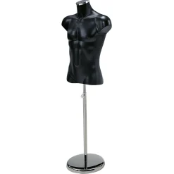DecoWoerner Kunststoff-Torso Herr 70 Cm schwarz