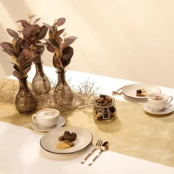 Discount DecoWoerner Kunstzweig Eukalyptus, 70 Cm violett