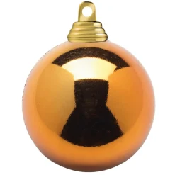 Sale DecoWoerner Kupfer, Glänzende Weihnachtskugeln Aus Schwer Entflammbarem Kunststoff, 6 Cm Ø – 24 Stück orange