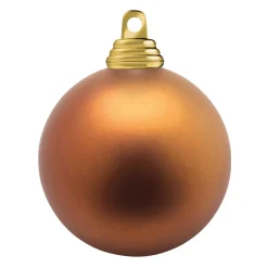 Sale DecoWoerner Kupferne, Matte Weihnachtskugeln Aus Schwer Entflammbarem Kunststoff, 6 Cm Ø – 24 Stück orange
