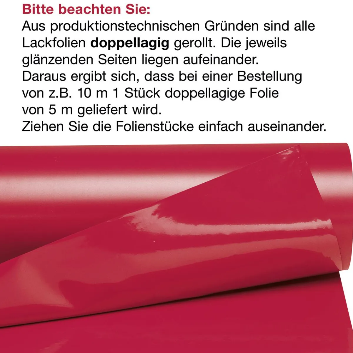 Hot DecoWoerner Lackfolie Wein 130 Cm rot