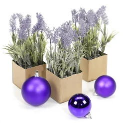 Online DecoWoerner Lavendel-Kunstblume Im Papiertopf 20 Cm violett