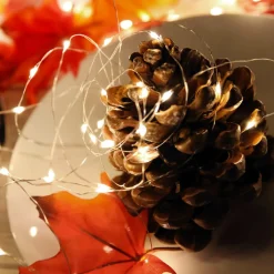 Best DecoWoerner LED Batterie-Draht-Lichterkette Für Außen, 10 M silber