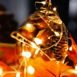 Best DecoWoerner LED Batterie-Draht-Lichterkette Für Außen, 10 M silber