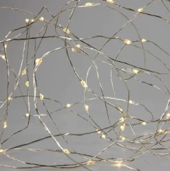 Outlet DecoWoerner LED Draht Lichterkette Für Außen, 10 M, silber