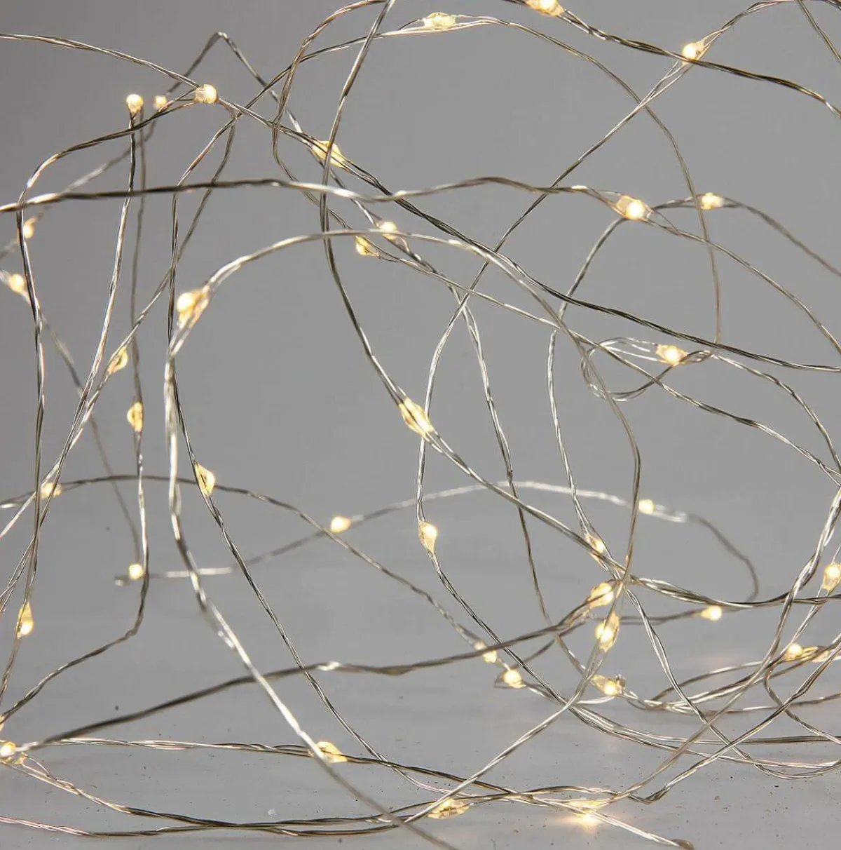 Outlet DecoWoerner LED Draht Lichterkette Für Außen, 10 M, silber