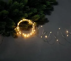 Sale DecoWoerner LED Draht Lichterkette Für Außen, 5 M silber